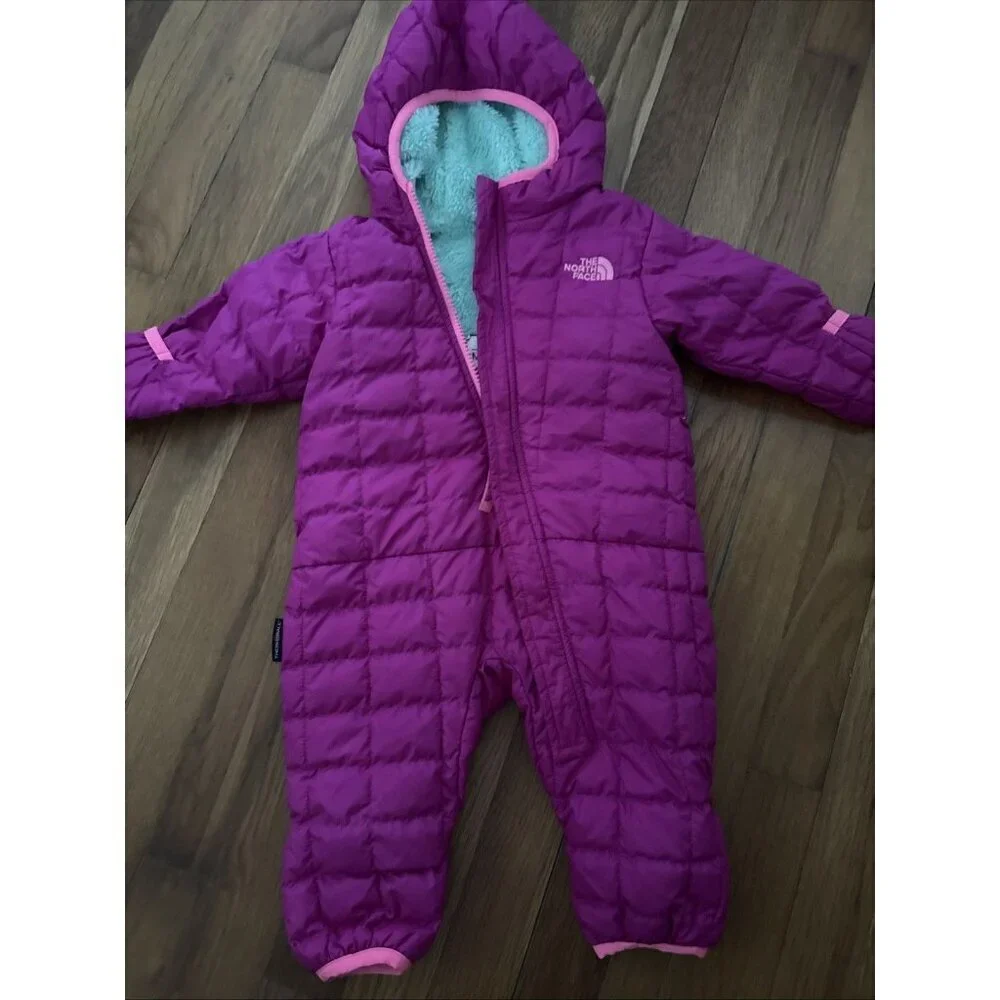 The North Face Infant Thermoball Bunting Snow Suit Hooded Pink Size 3-6 M